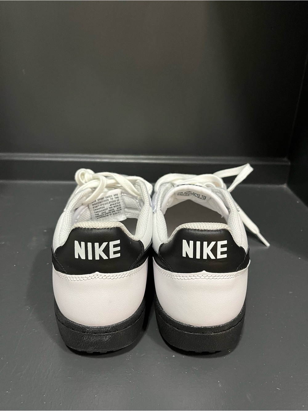 Nike Field General Leather Football Cleat/AstroTurfs Sz10.5 ‘82 Throwback Wh/Blk - Picture 3 of 15
